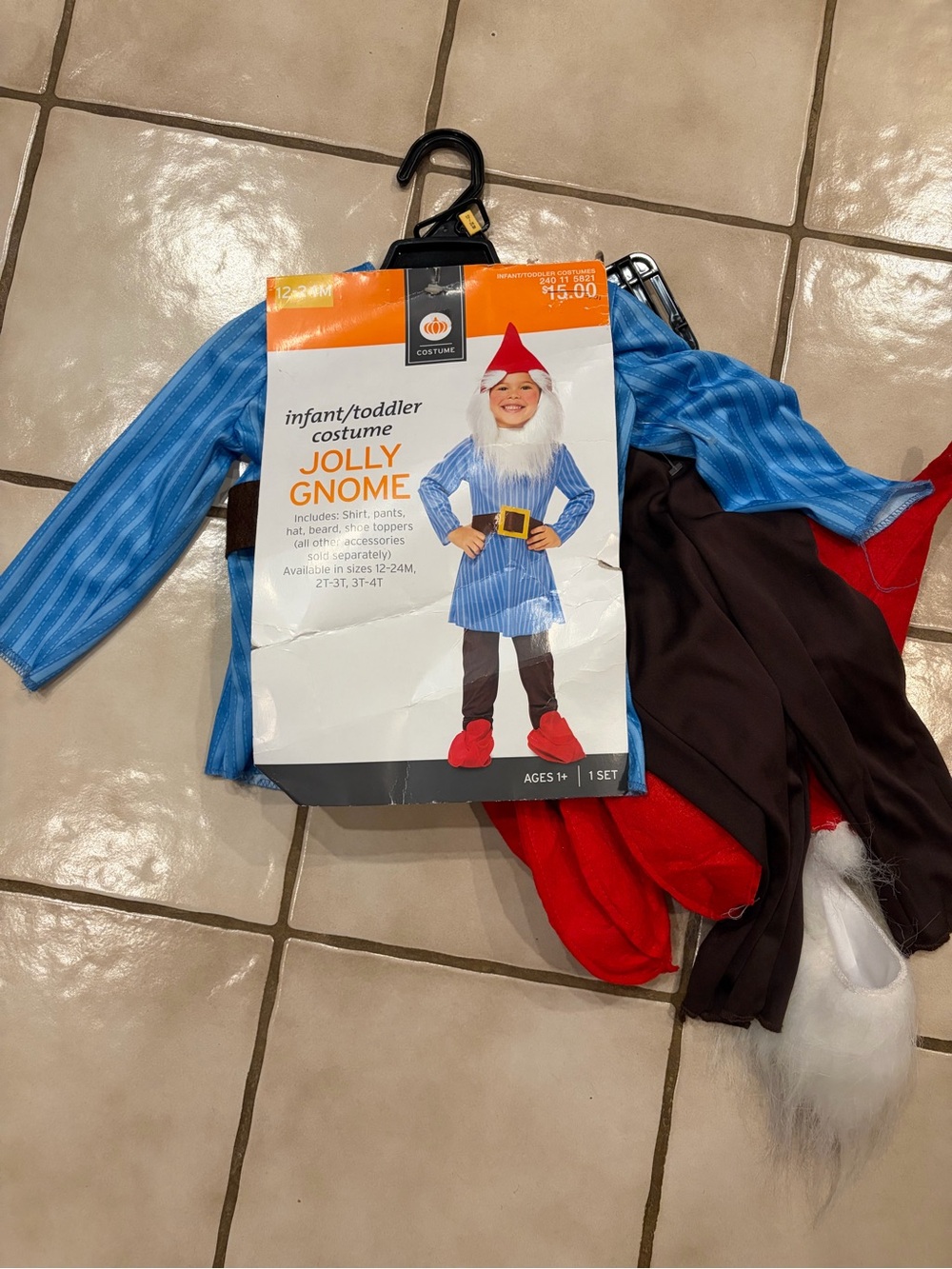 Jolly Gnome Infant/Toddler Costume 12-24 months Halloween